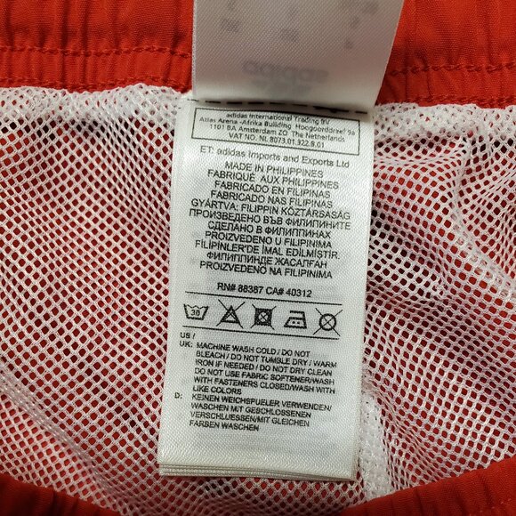 Adidas Scarlet Red Grey Stripes Track Pants Soccer Football Firebird - Picture 13 of 16